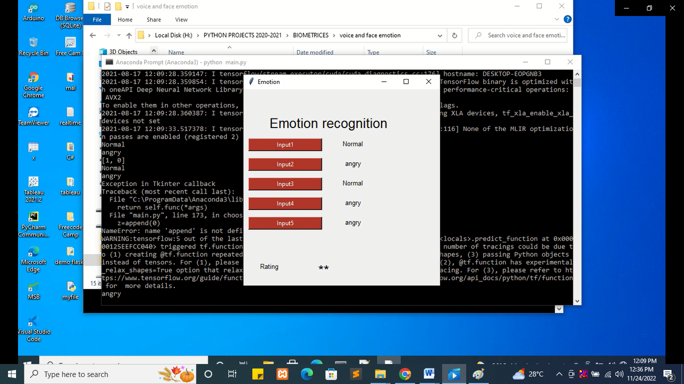 Voice And Face Recognition Deep Learning And Audio Based Emotion Recognition